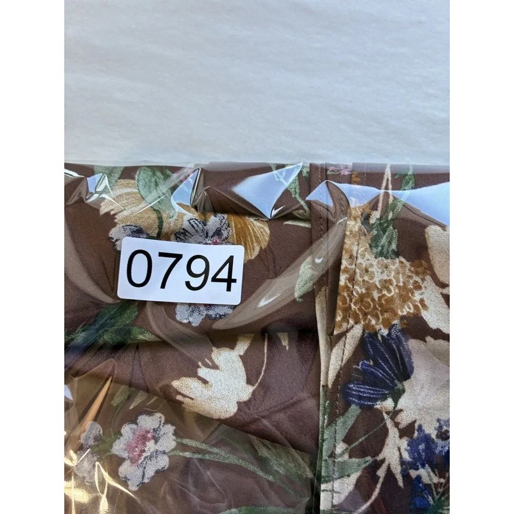 Good Luck Gem Slip Maxi Dress With Black Lace Sz M Brown Floral Y2K Dark Fairy - Picture 12 of 12